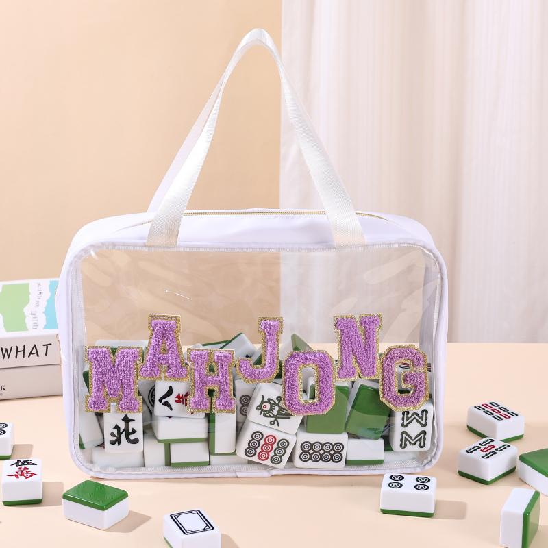 Сумка для плиток маджонга Водонепроницаемый Большой Держатель для плиток маджонга Портативный Органайзер Чехол Для Бизнеса Студии Дома Путешествий Взрослых Подростков белый
